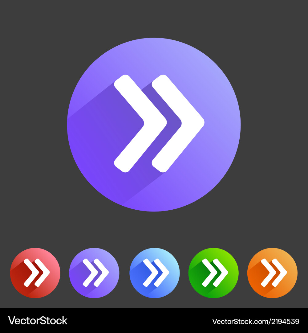 Flat arrow icons Royalty Free Vector Image - VectorStock