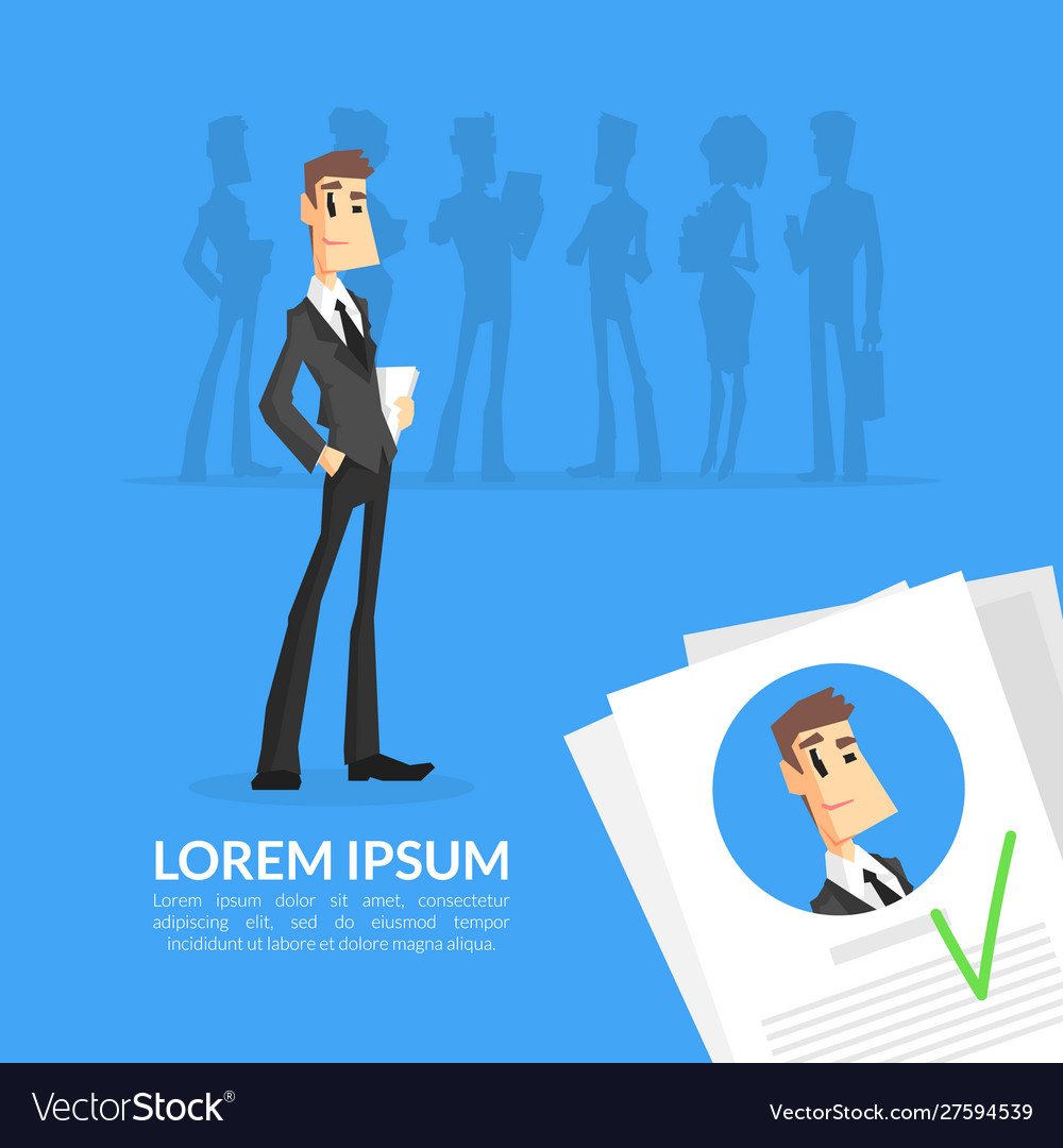 Job Recruitment Or Headhunting Banner Template Vector Image
