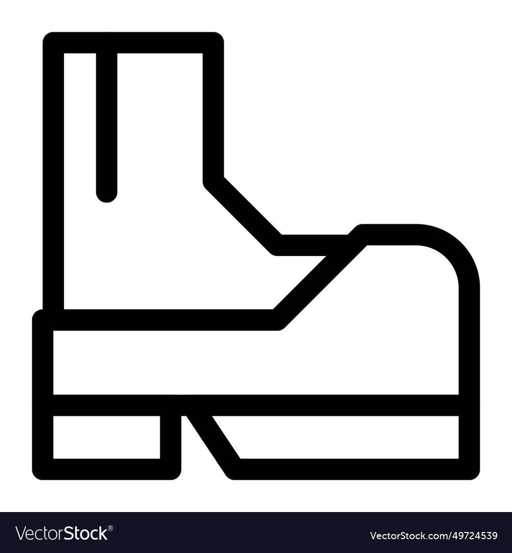 Long boot designed to cover lower leg Royalty Free Vector