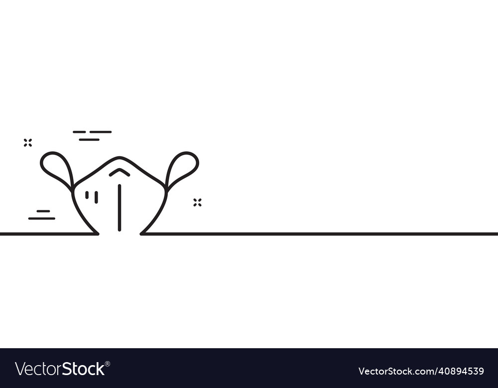 Medical mask line icon safety breathing