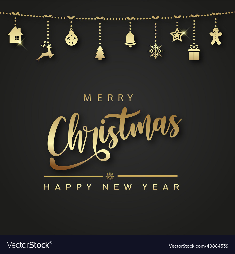 Merry christmas and happy new year card