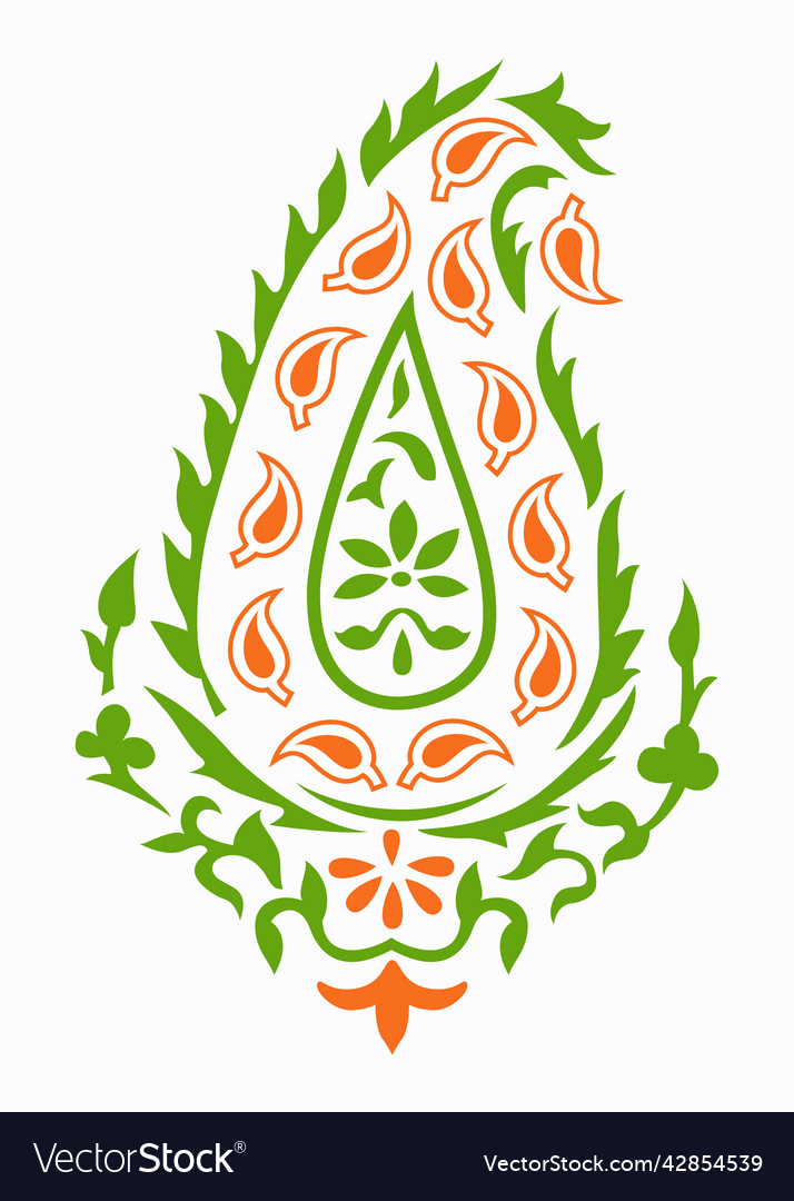 Paisley decorative element indian traditional