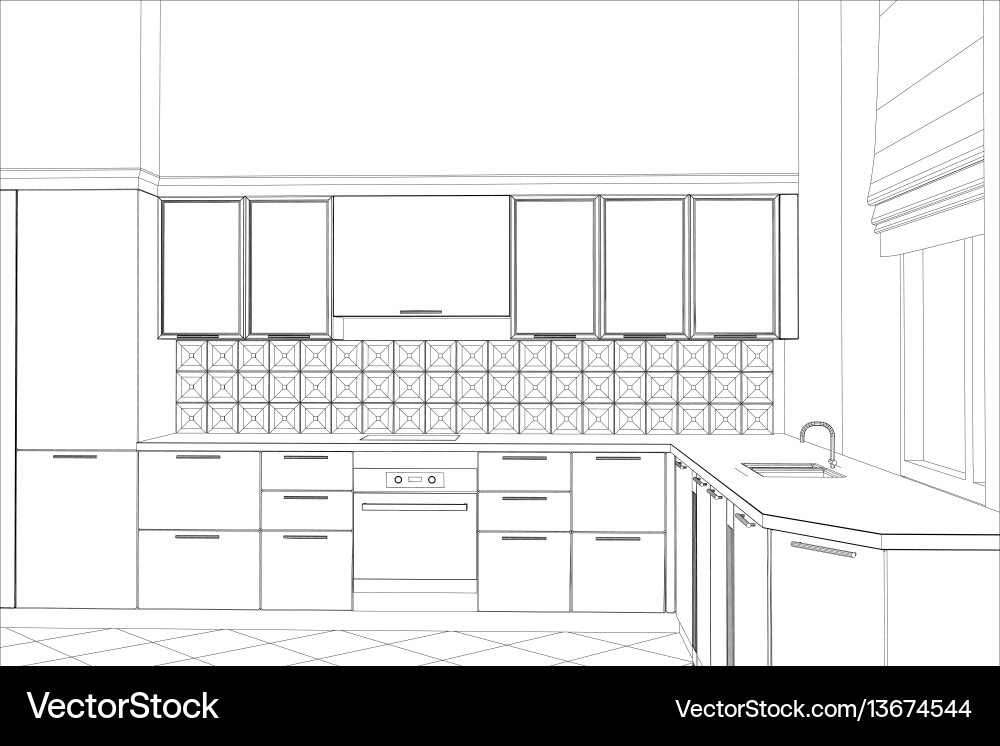 Design process in wire-frame Royalty Free Vector Image