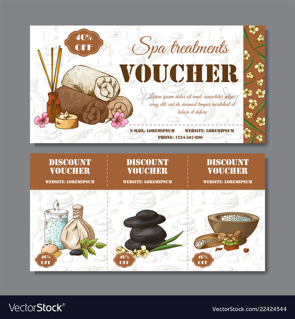 Spa Gift Certificate Template Free from cdn5.vectorstock.com