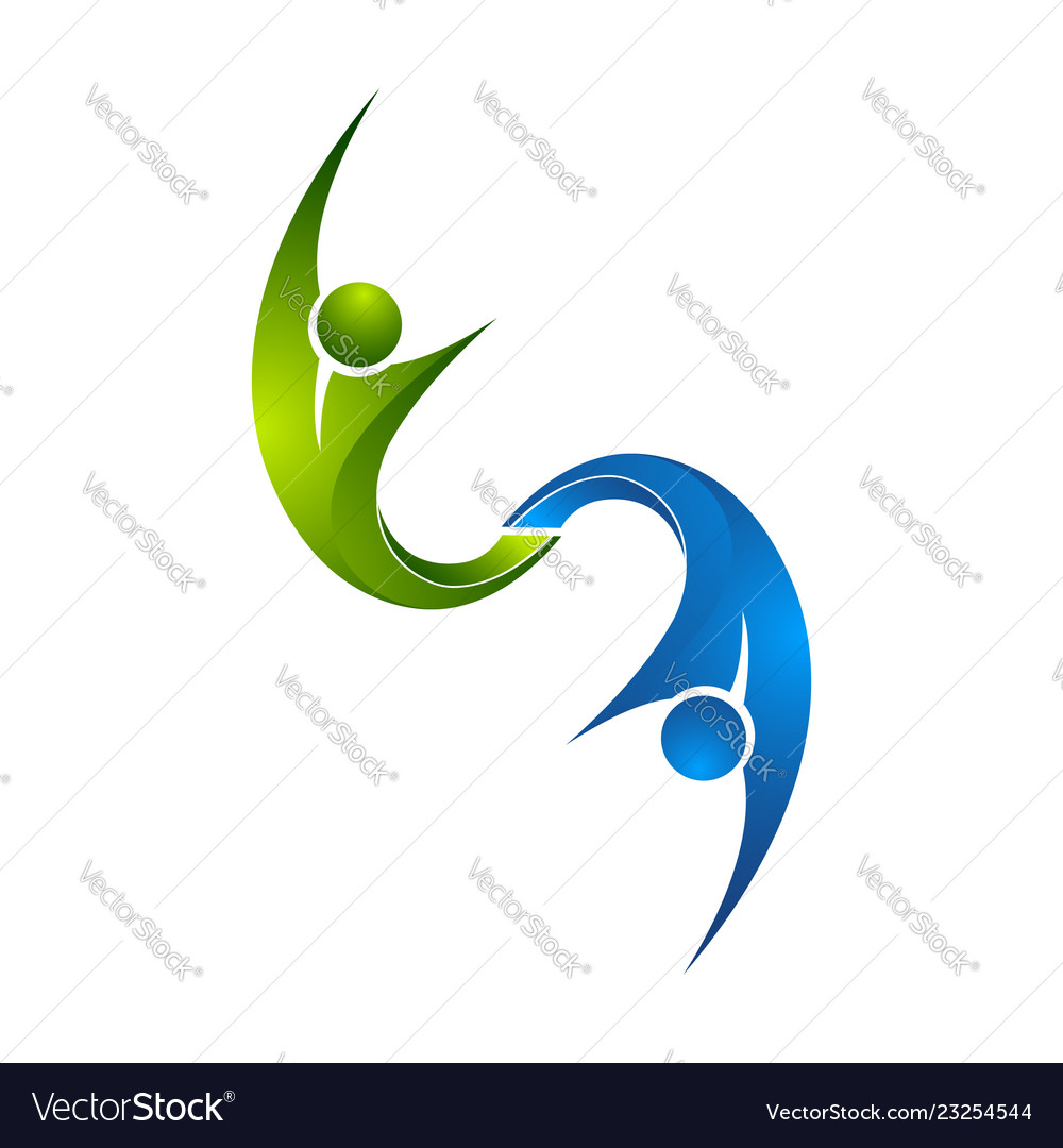 Group people active logo colorful design