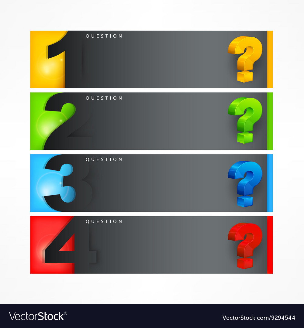 Question mark template Royalty Free Vector Image