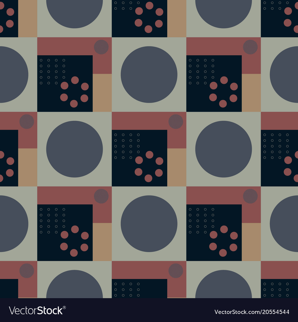 Squares and circles seamless pattern