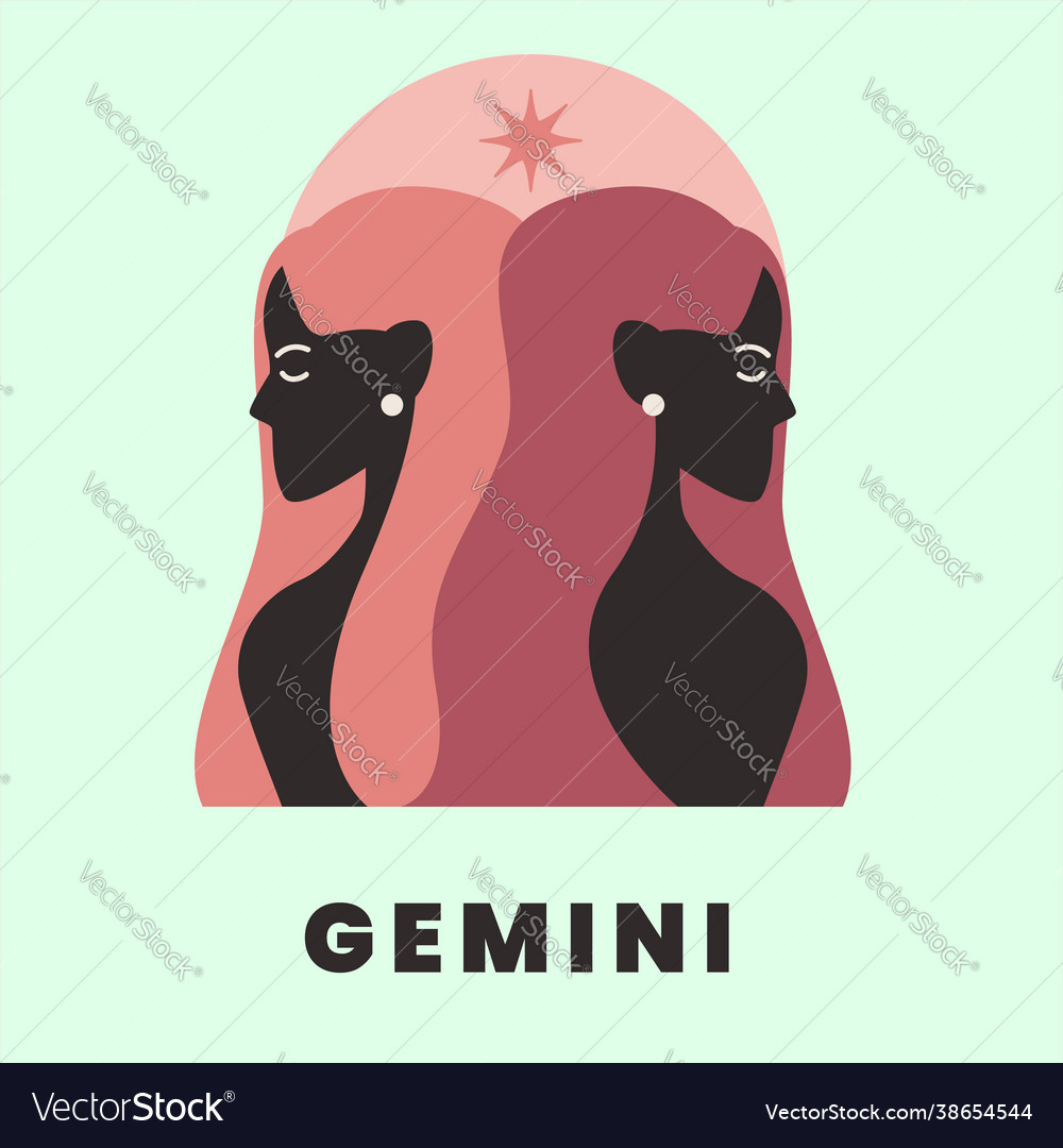 Zodiac sign flat design Royalty Free Vector Image