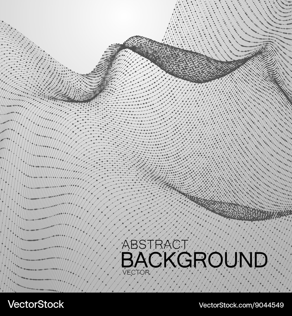 3d abstract digital wave Royalty Free Vector Image