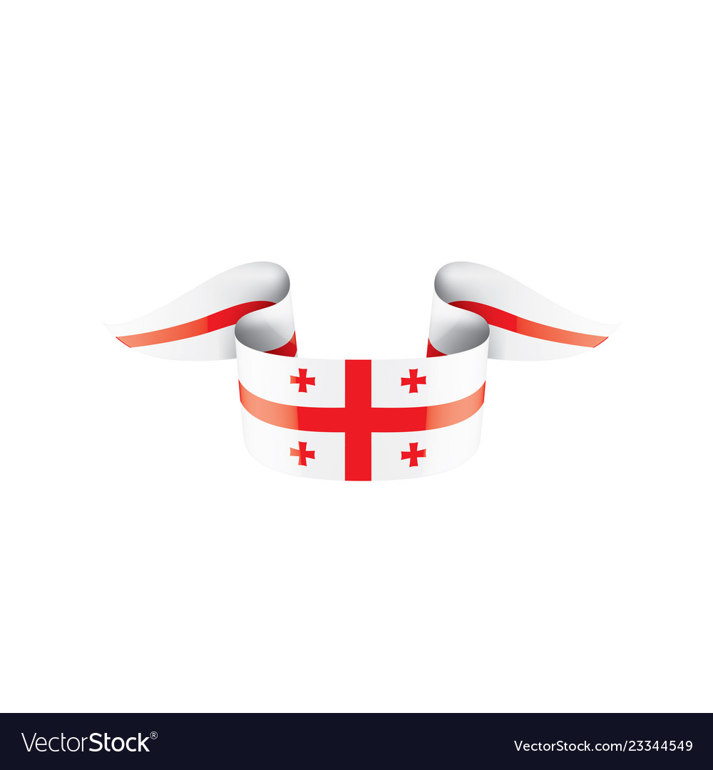 Georgia flag on a white Royalty Free Vector Image