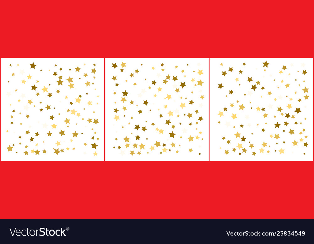 Gold stars confetti abstract background with many