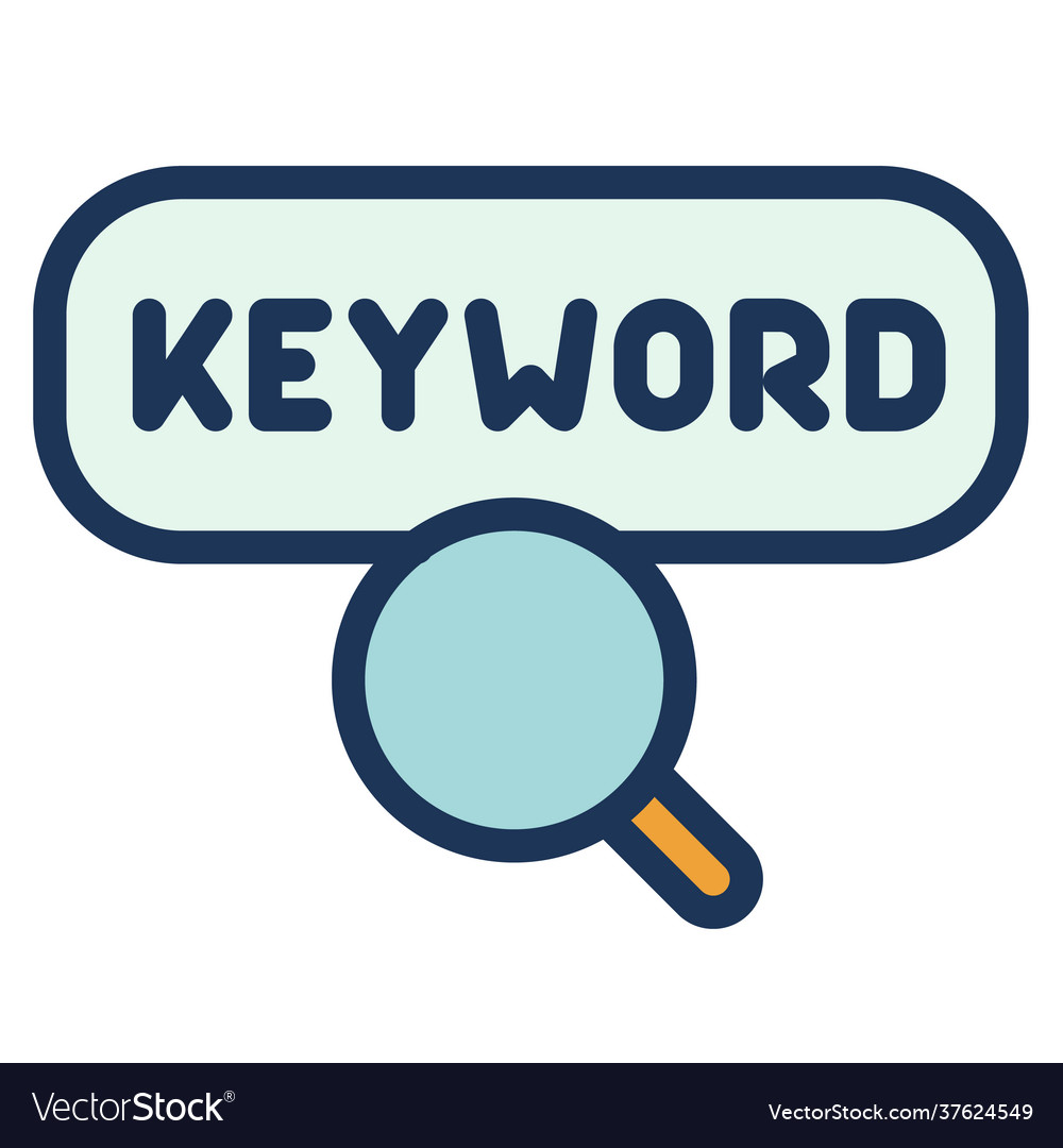 Keyword Find Search Seo Single Isolated Icon With Vector Image Keyword Find Search Seo Single Isolated Icon With Vector Image
