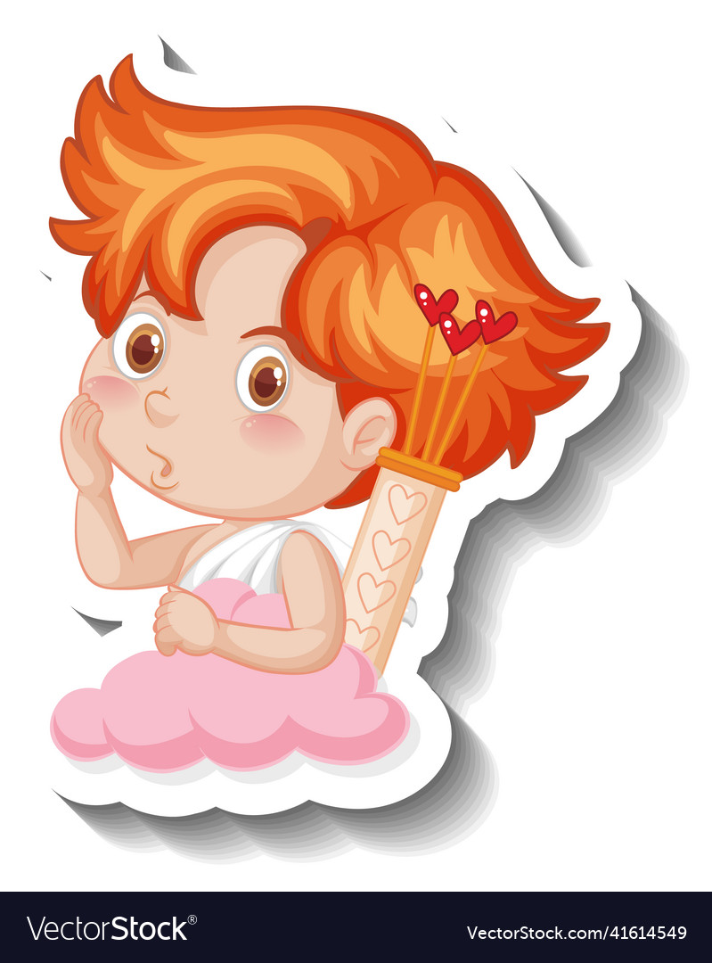 Little cupid boy cartoon character