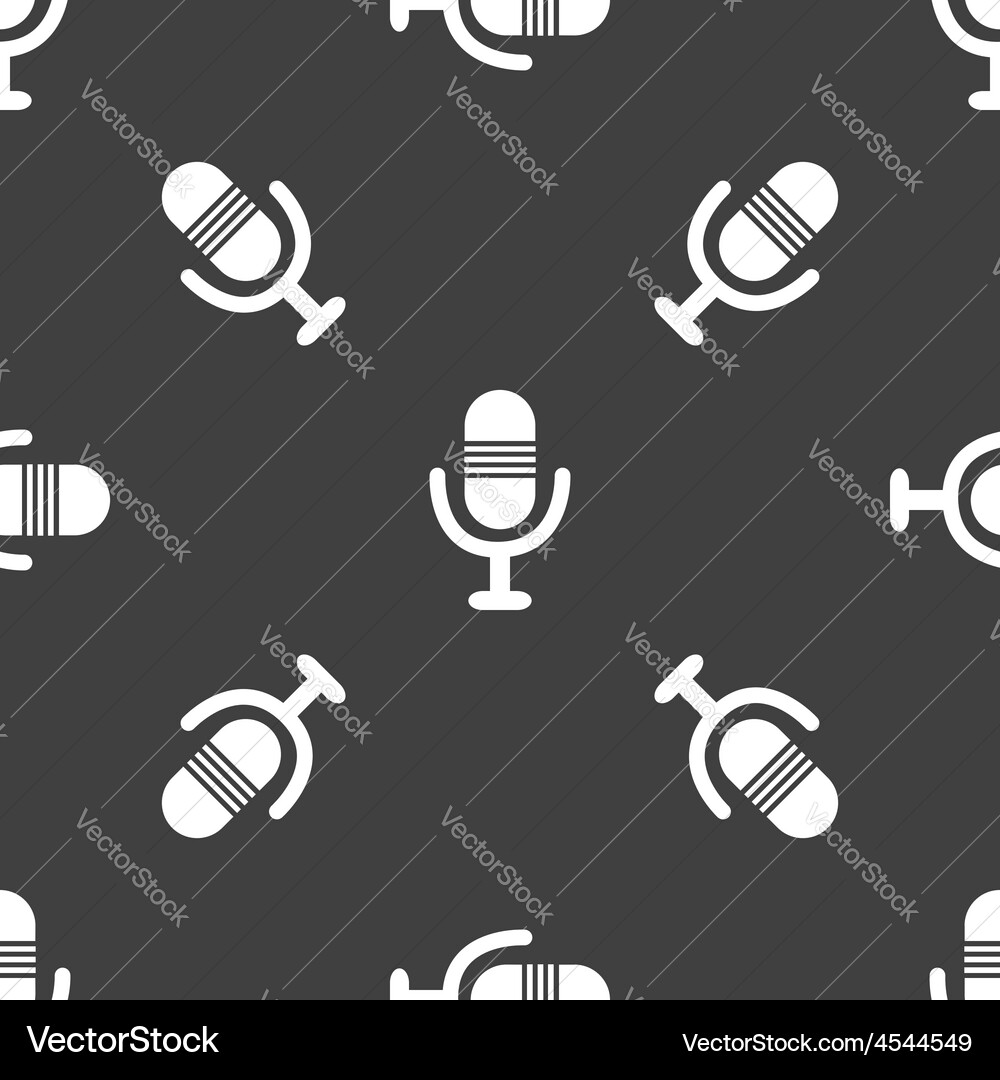 Microphone pattern Royalty Free Vector Image - VectorStock