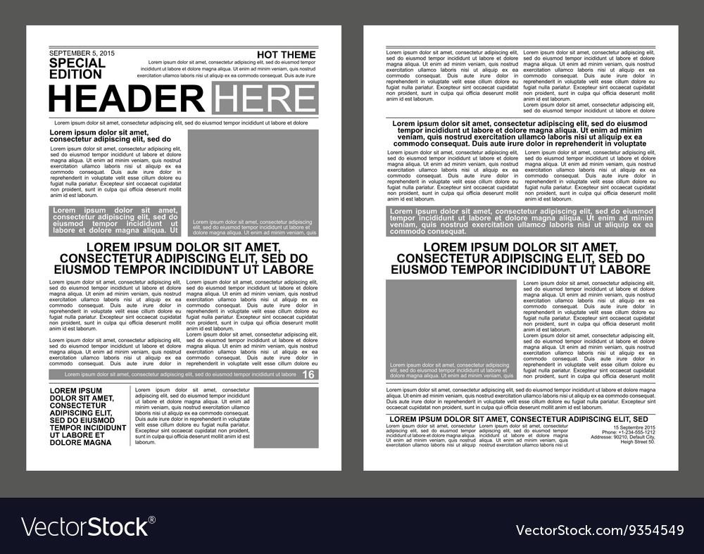 Newspaper template