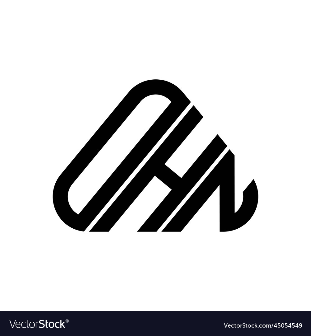 Ohn letter logo creative design with graphic