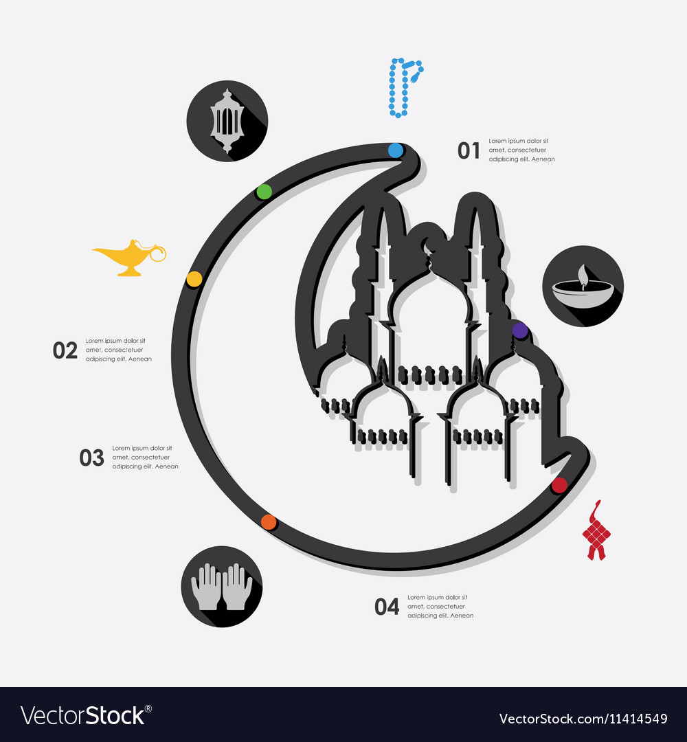 Ramadan infographic royalty free vector image vectorstock