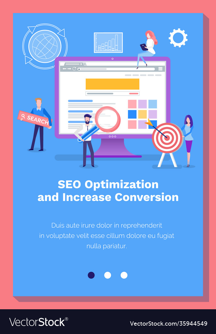 Seo optimization and increase conversion Vector Image