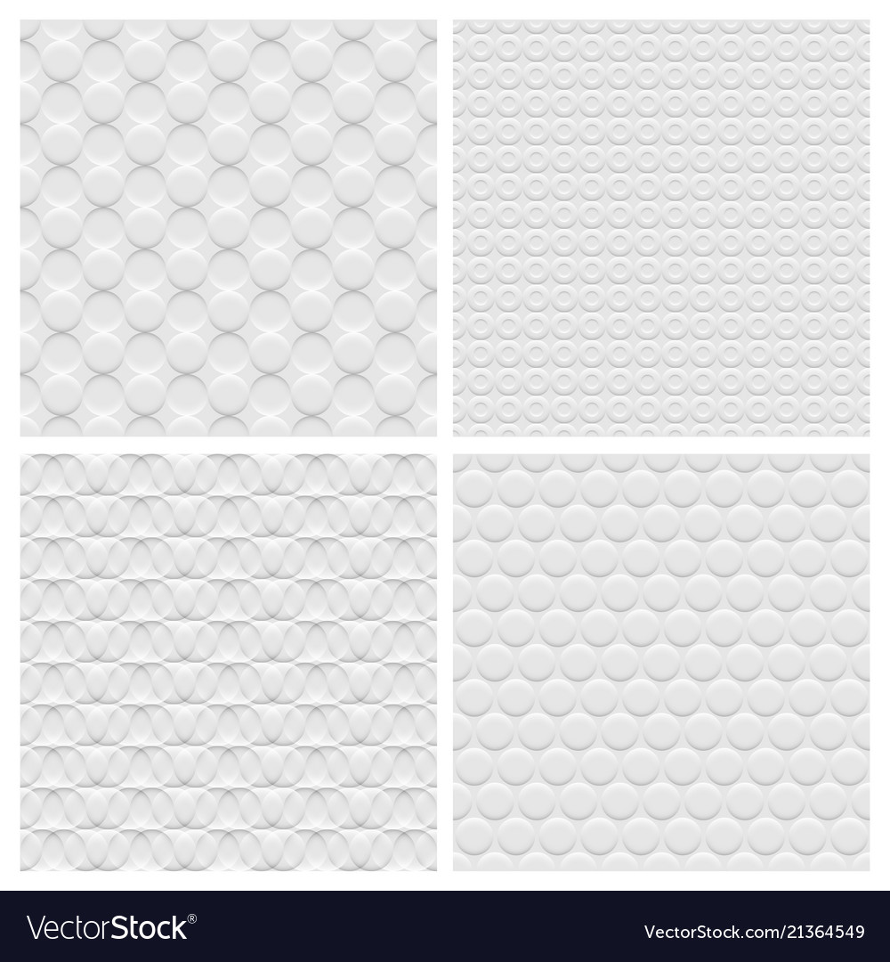 Set of four white background seamless pattern vector image Set of four white background seamless pattern