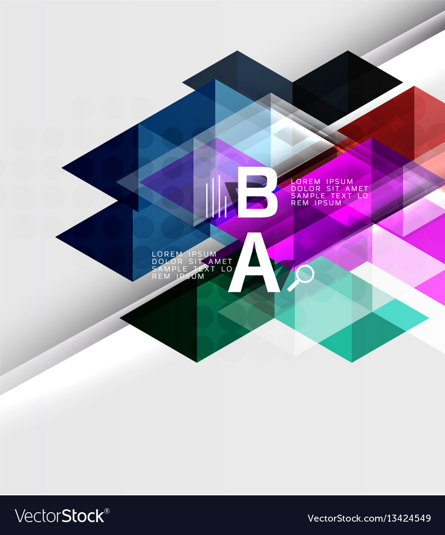 transparent triangle tiles banner royalty free vector image