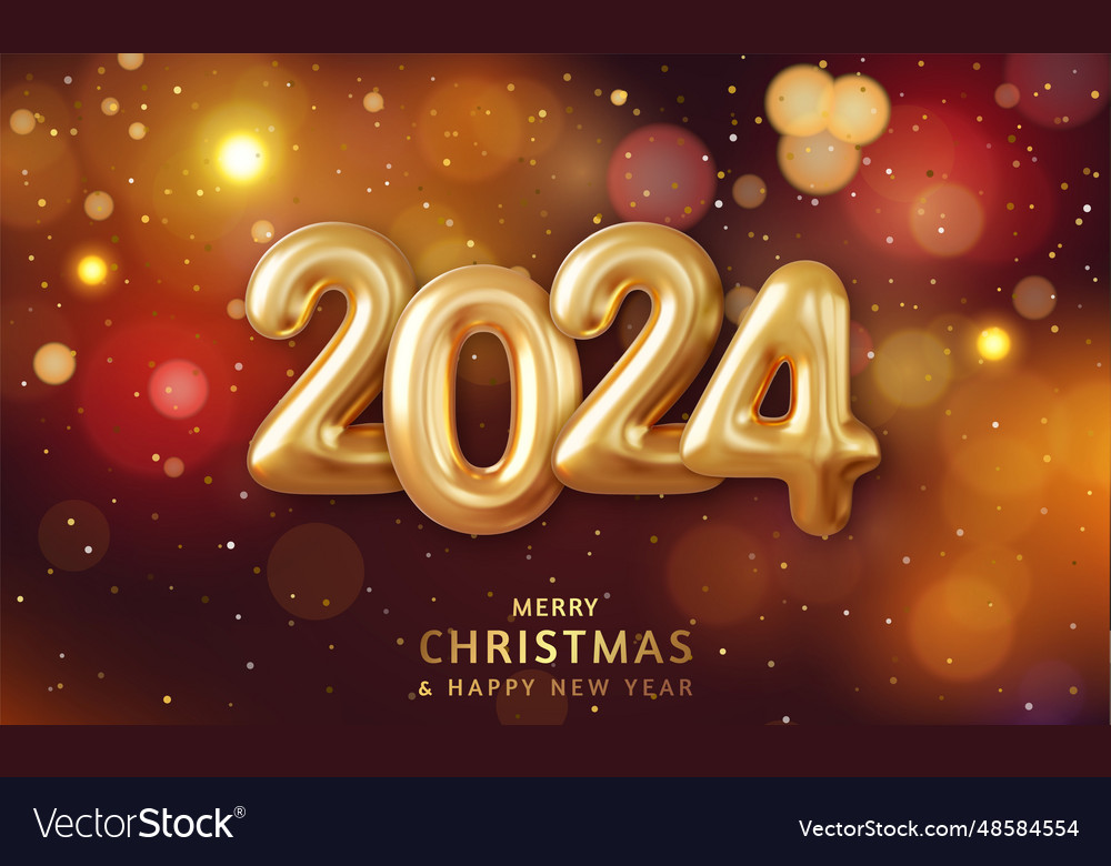 3d happy new year 2024 background