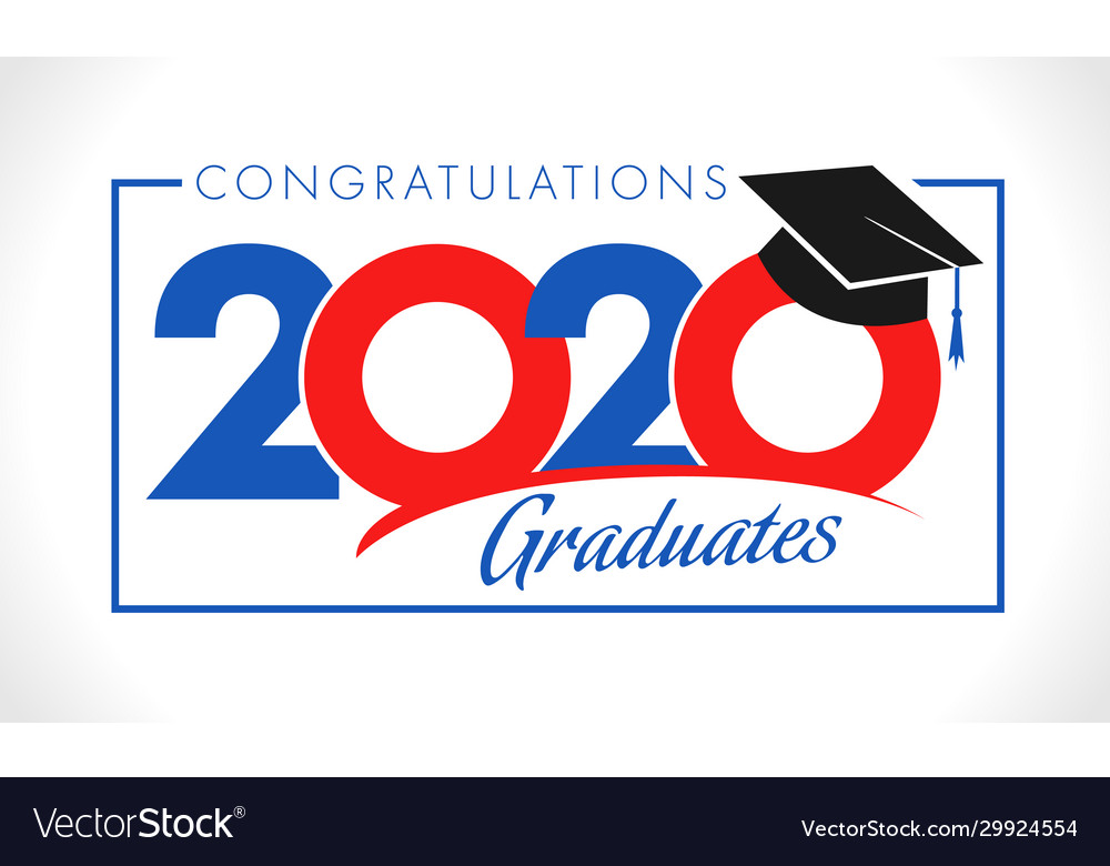 Class 2020 Year Graduation Banner Concept Vector Image 1580