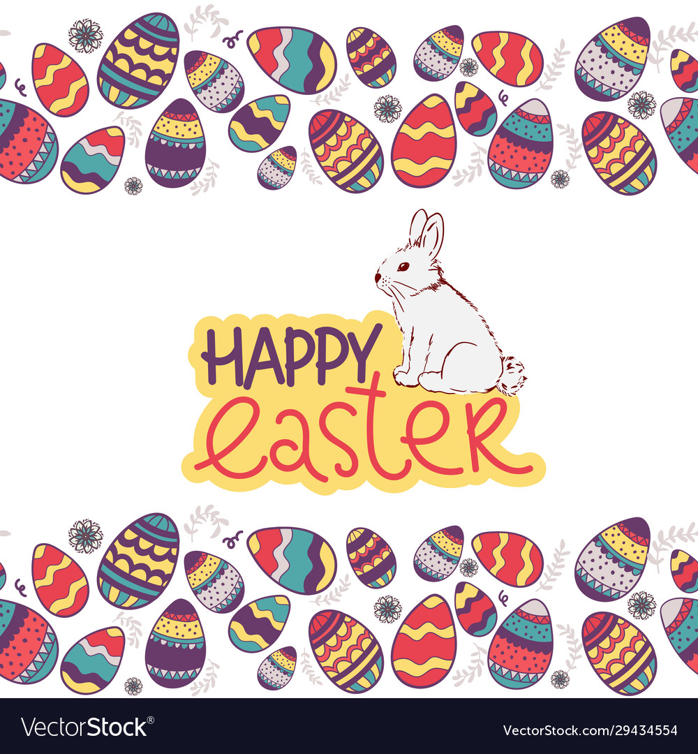 Ostern Grußkarte Banner mit niedlich