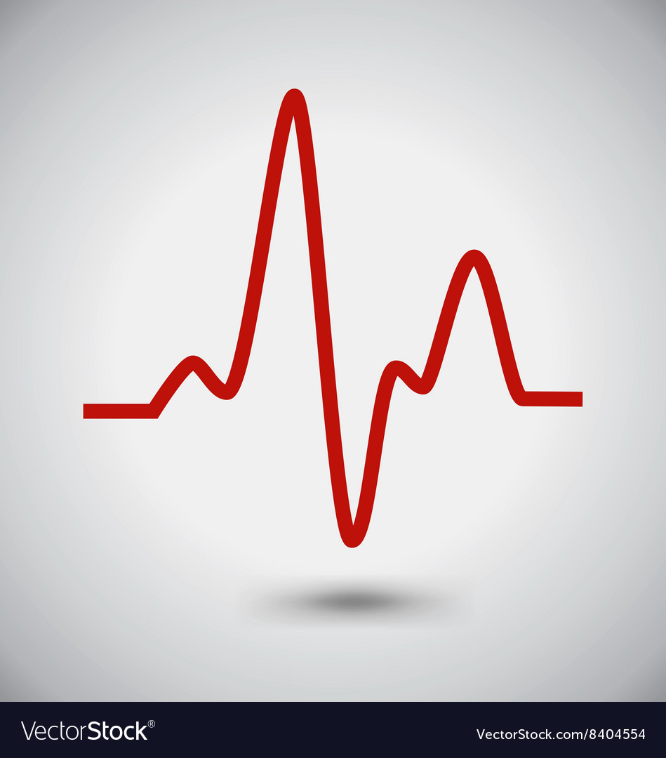 Electrocardiogram icon ecg or ekg madical Vector Image