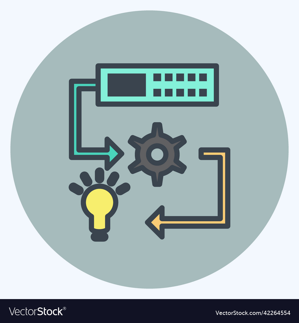 Icon machine learning suitable for data analytics Vector Image