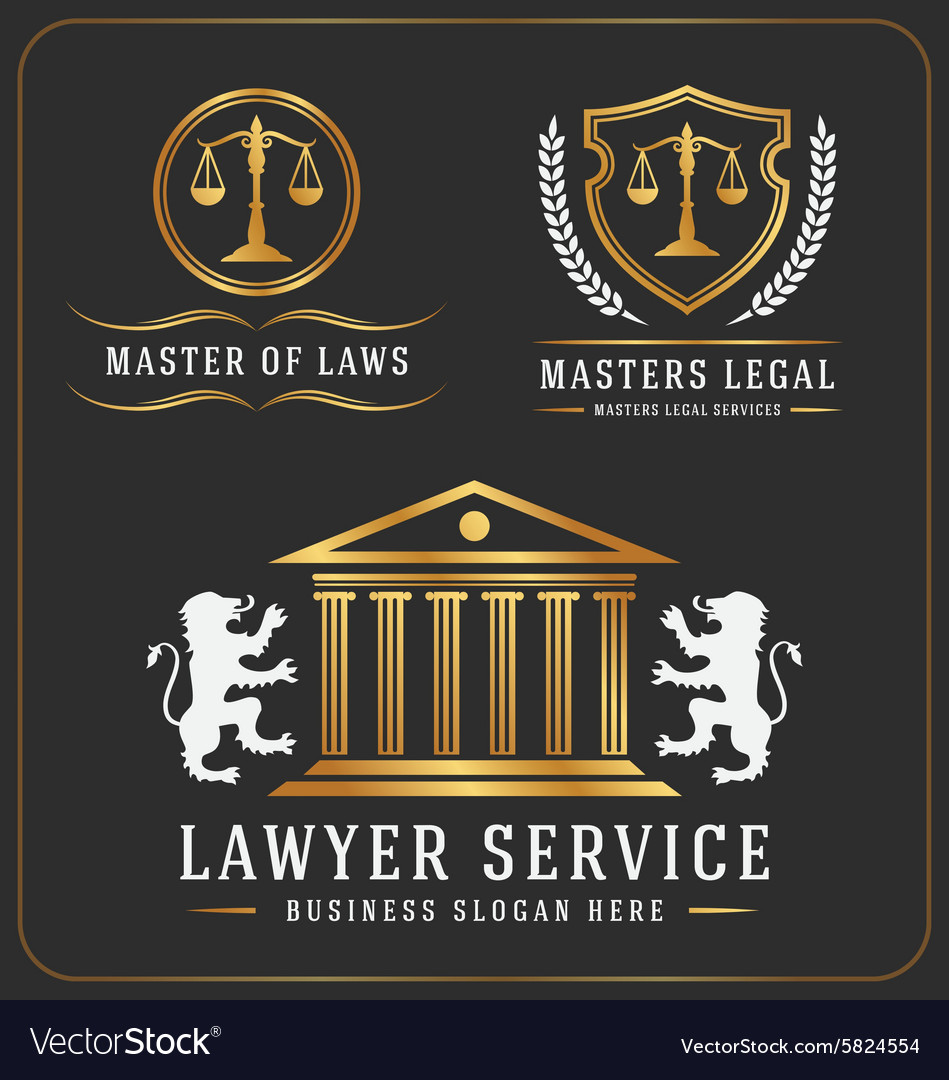 Set of lawyer service office logo template design Vector Image Set of lawyer service office logo template design Vector Image