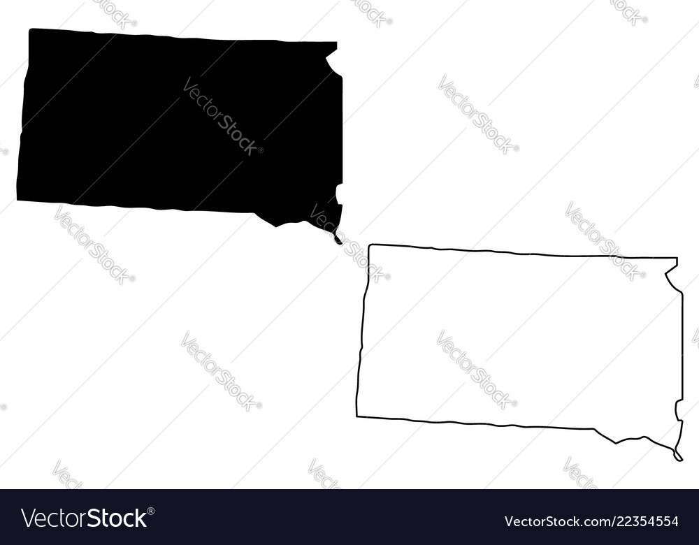 South dakota map Royalty Free Vector Image - VectorStock