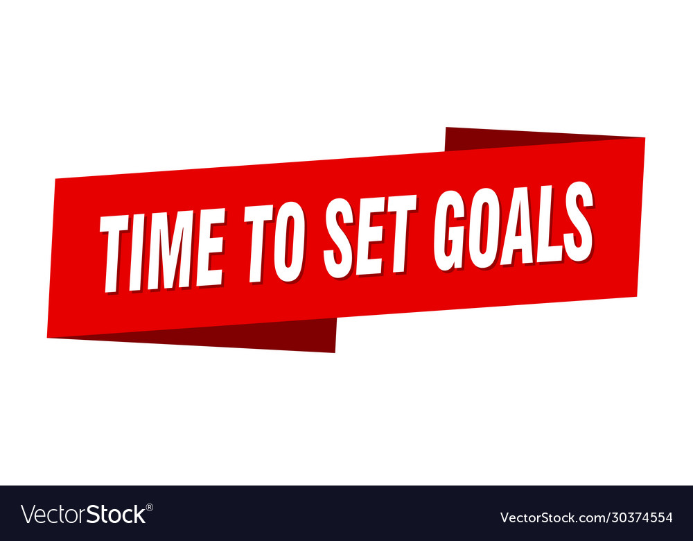 Time to set goals banner template