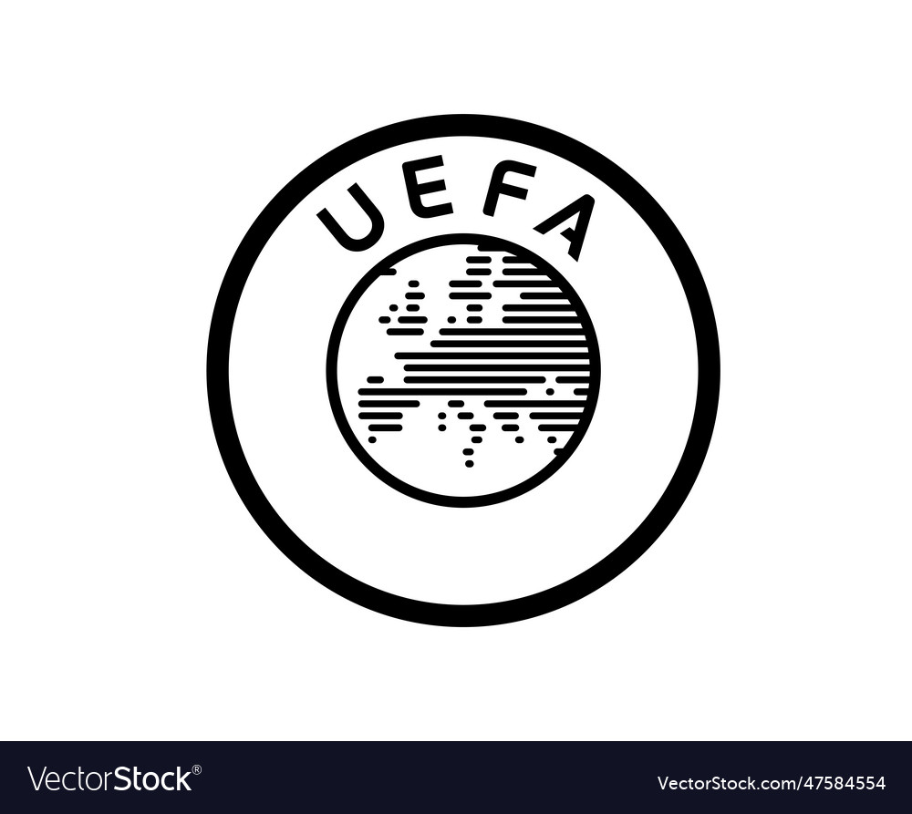 Uefa europe symbol logo black football abstract Vector Image