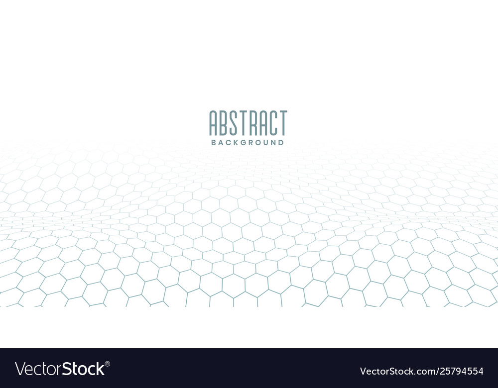 White hexagonal digital abstract background