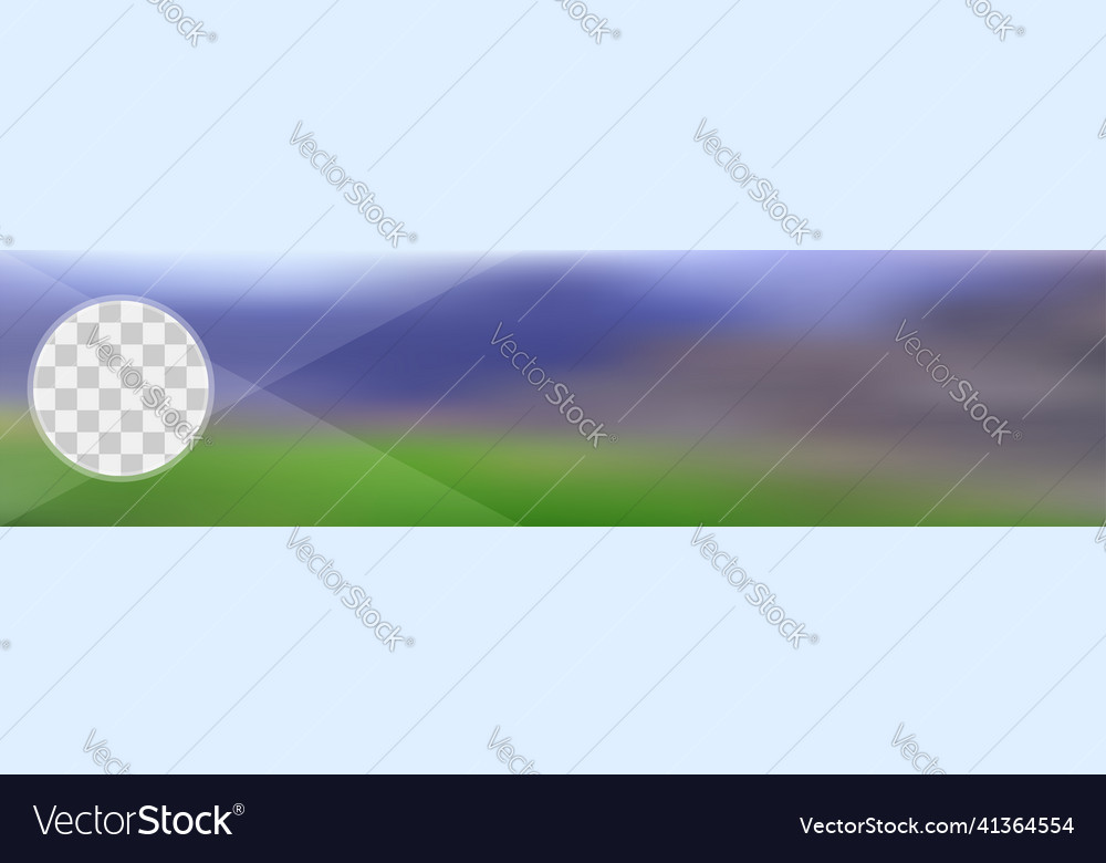 Wide gradient horizontal green nature banner Vector Image