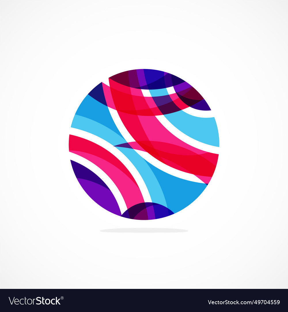 Abstract circle logo dynamic aesthetic Royalty Free Vector