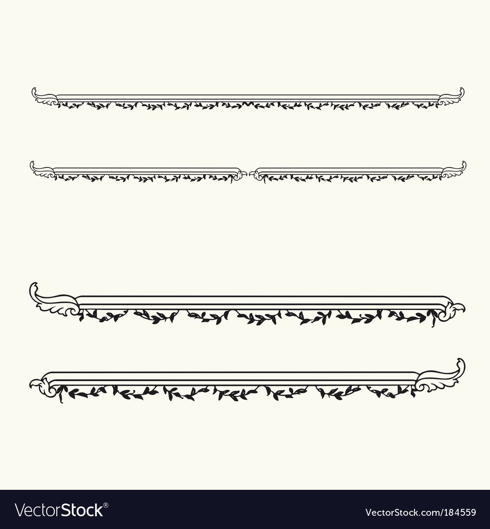 Border elements Royalty Free Vector Image - VectorStock