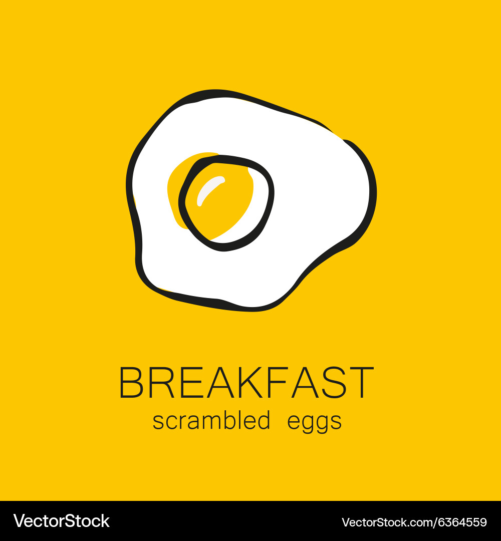 Breakfast scrambled eggs Royalty Free Vector Image