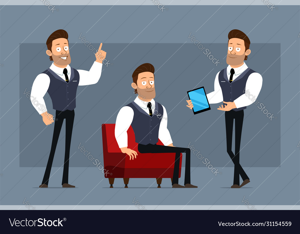 Cartoon strong muscular boy character set vector image Cartoon strong muscular boy character set