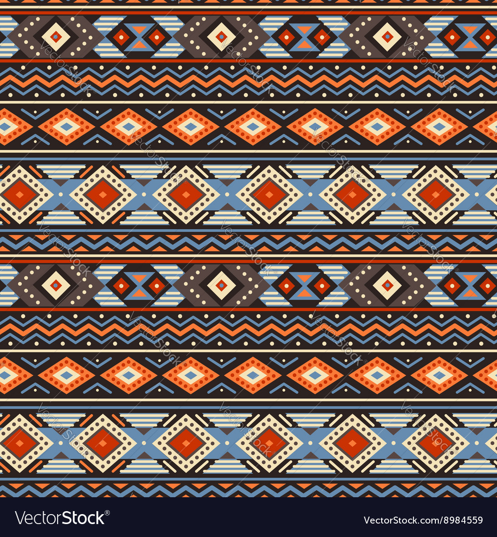 Ethnic ornament blue Royalty Free Vector Image