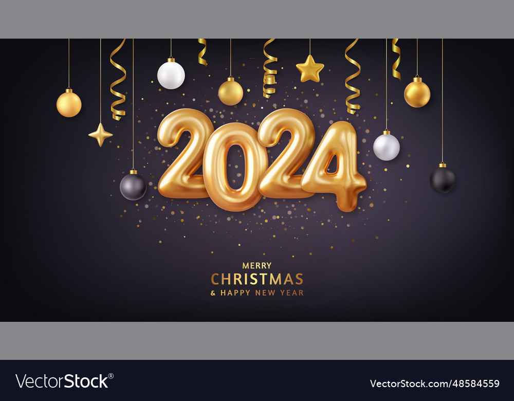 Happy new year 2024 vector image Happy new year 2024
