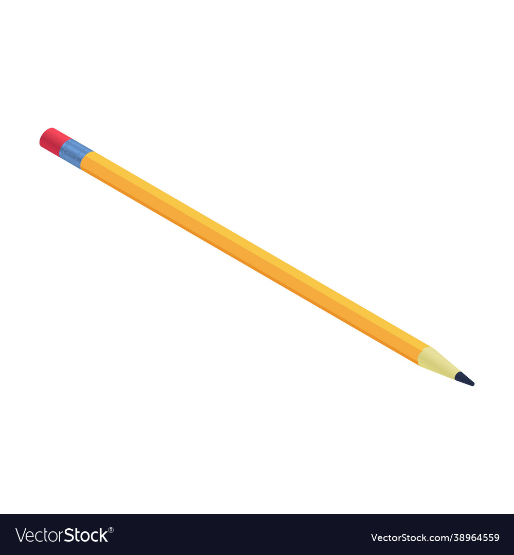 Isometric pencil Royalty Free Vector Image - VectorStock