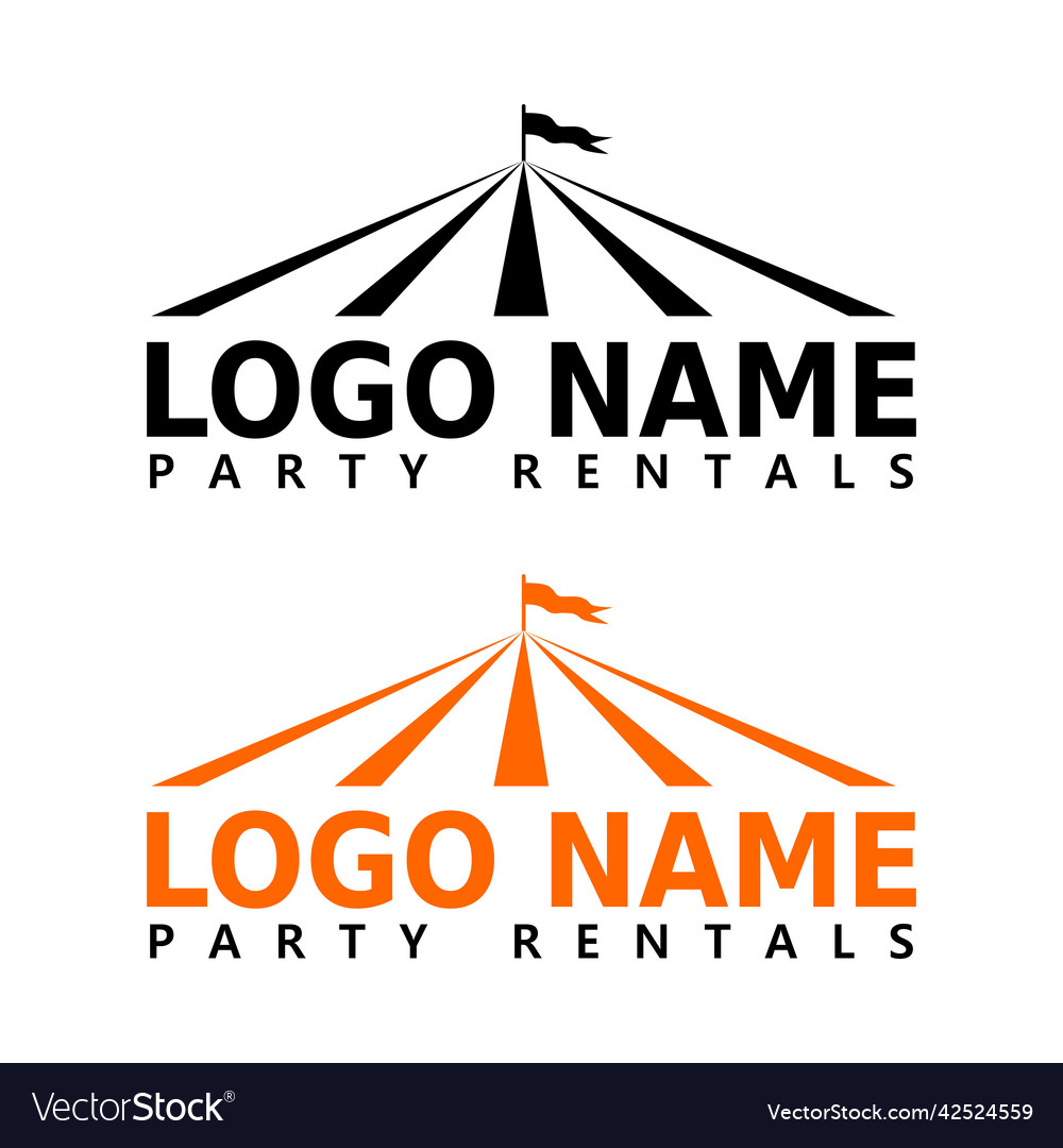 Party rentals logo Royalty Free Vector Image - VectorStock