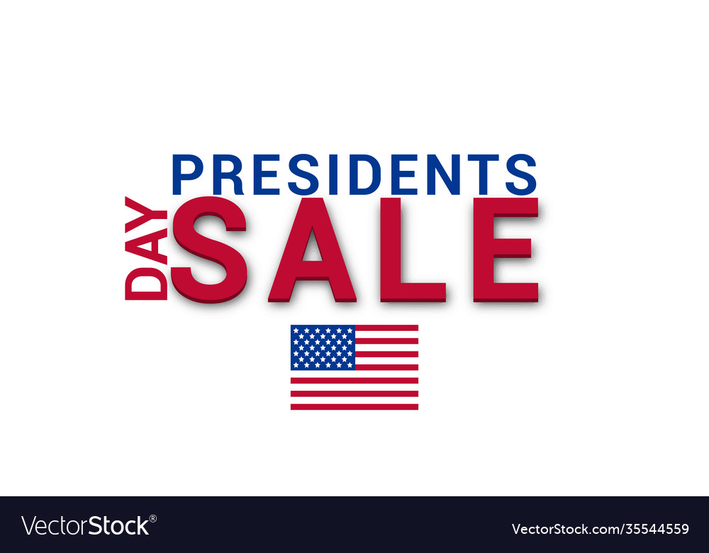 Presidents day sale poster or banner president Vector Image