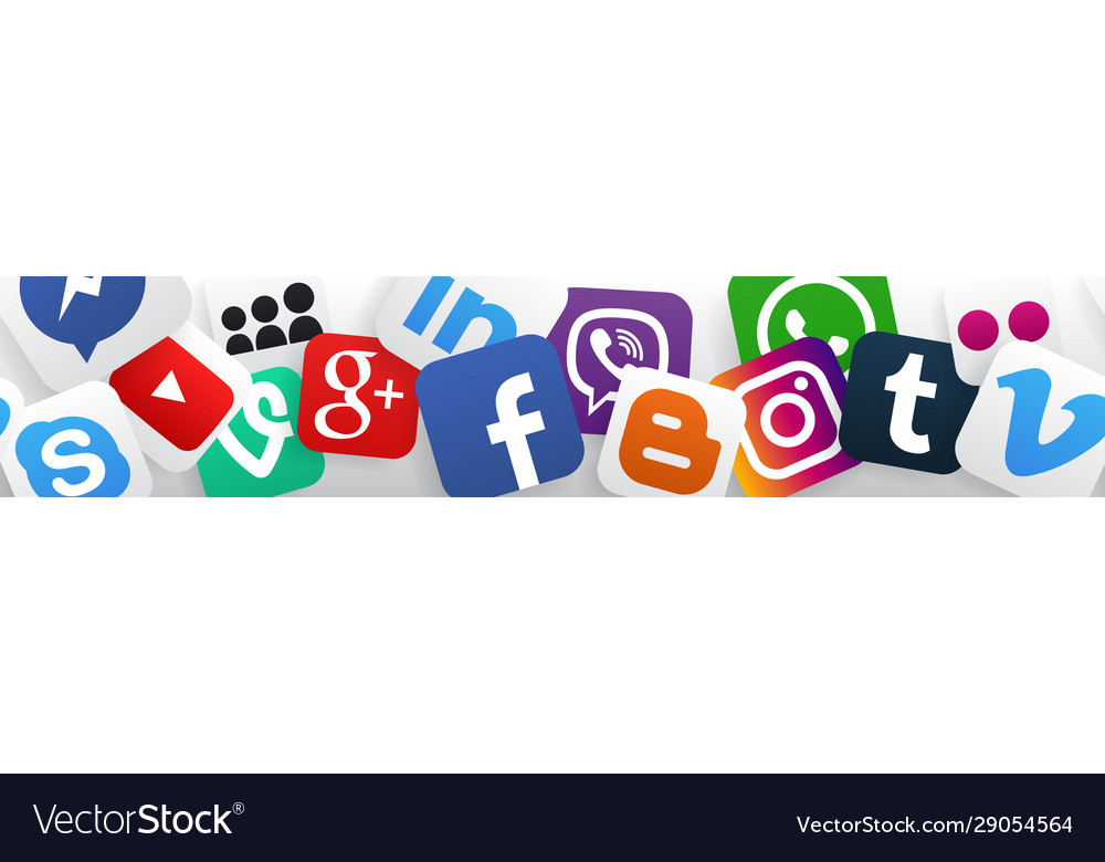 Banner social media icons