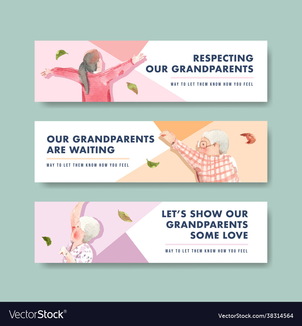 Banner template with national grandparents day