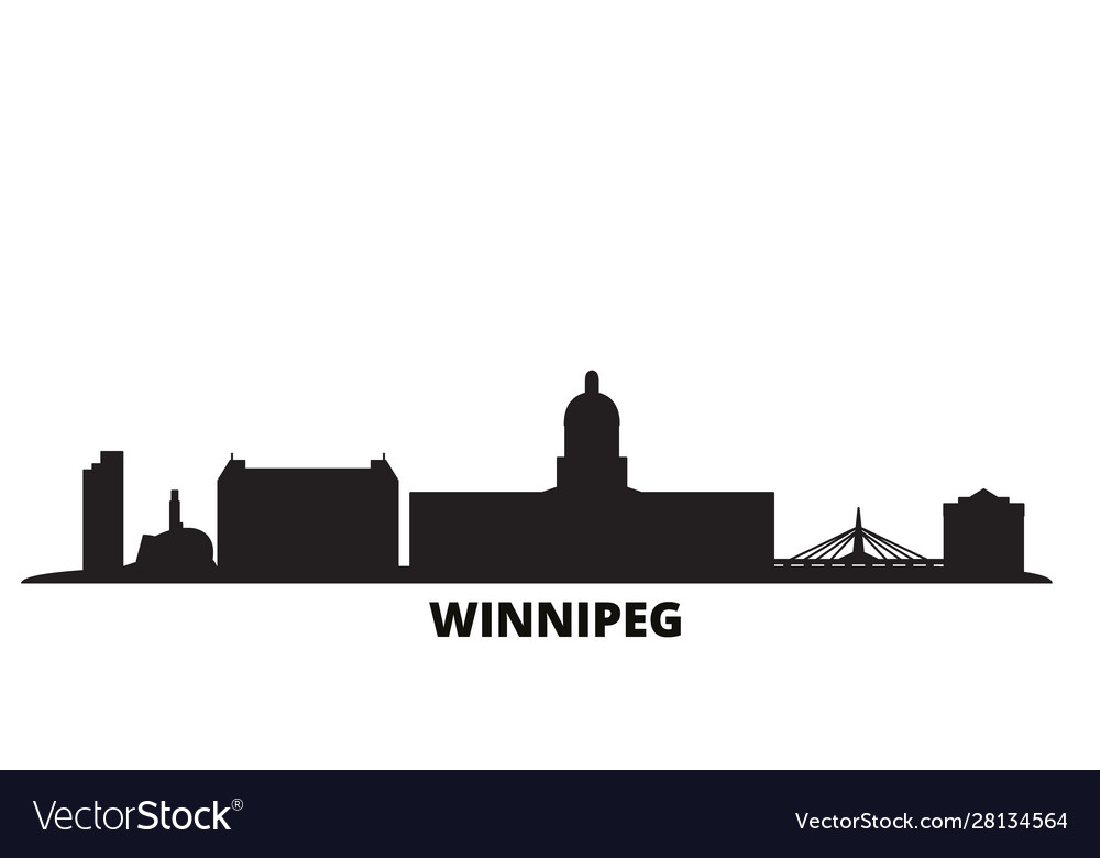 Canada winnipeg city skyline isolated Royalty Free Vector