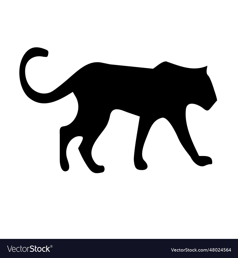 Cheetah wild animal black image Royalty Free Vector Image