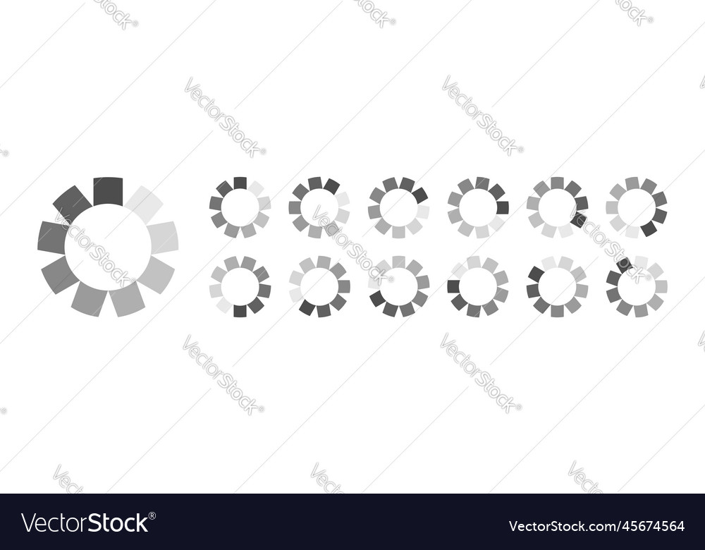 Circular loading buffering icons video ready vector image Circular loading buffering icons video ready