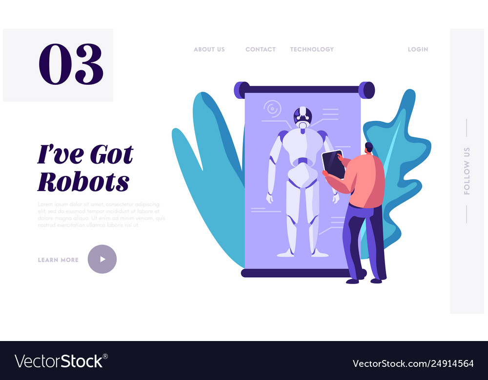 Engineer create robot artificial intelligence